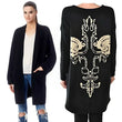 Black Gold Tattoo Design Cardigan