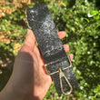 Black Sparkle Bling Crossbody Bag Strap