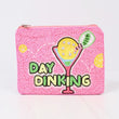 PICKLEBALL Day Dinking Beaded Coin Money Pouch